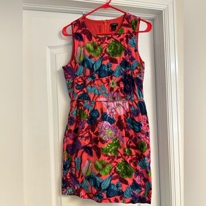 Coral floral J Crew factory mini dress, size 6